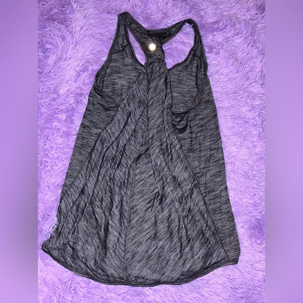 Lululemon Women's Gray Black Racerback Stretch Sleeveless Activewear Tank